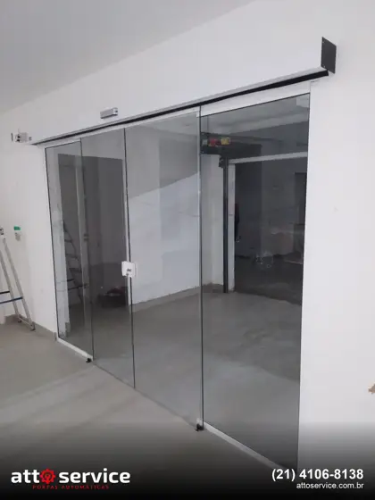 Porta de vidro deslizante automática