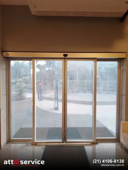 Porta de vidro deslizante automática